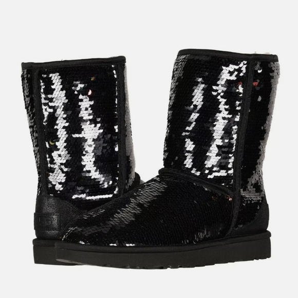 SALE! UGG Classic Short Sequin Boots - Picture 9 of 14